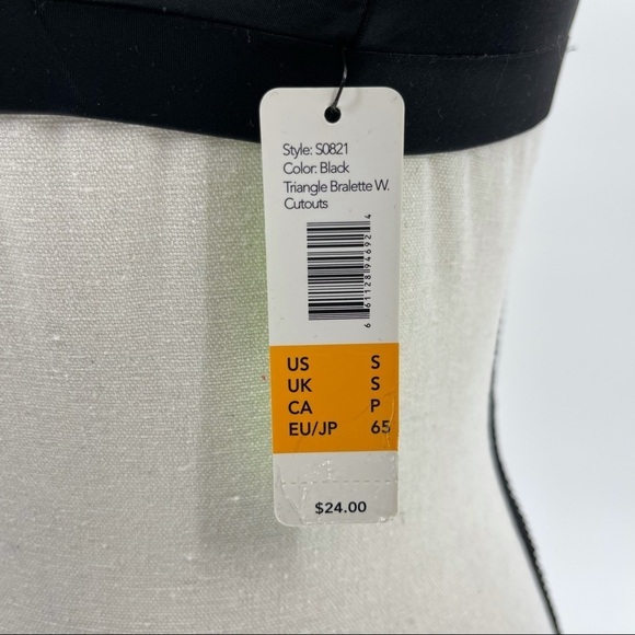 Sam Edelman Black Triangle Bralette With Cutouts - Picture 5 of 5